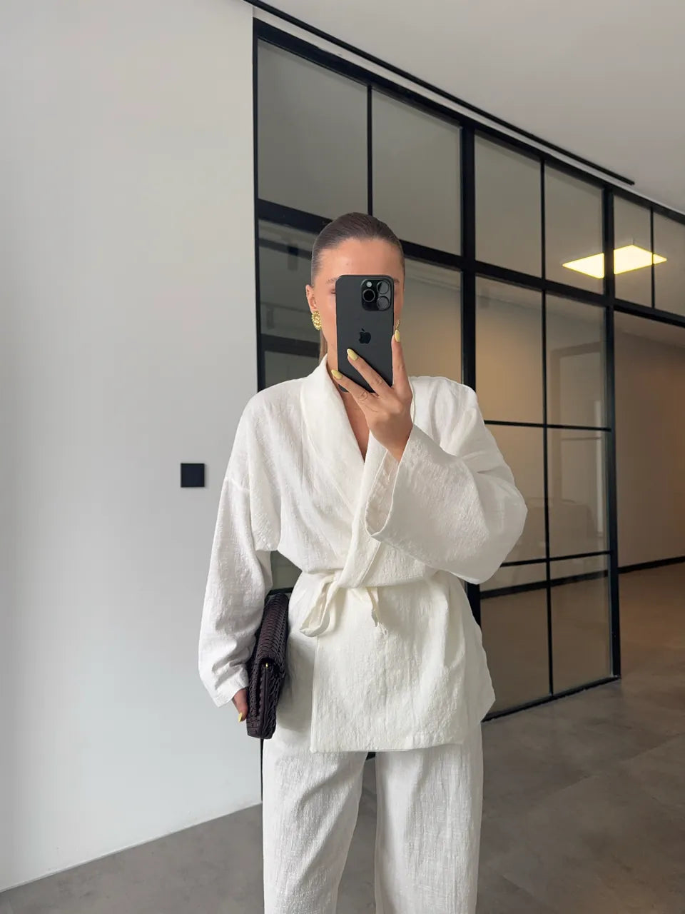 Belted kimono co-ord set