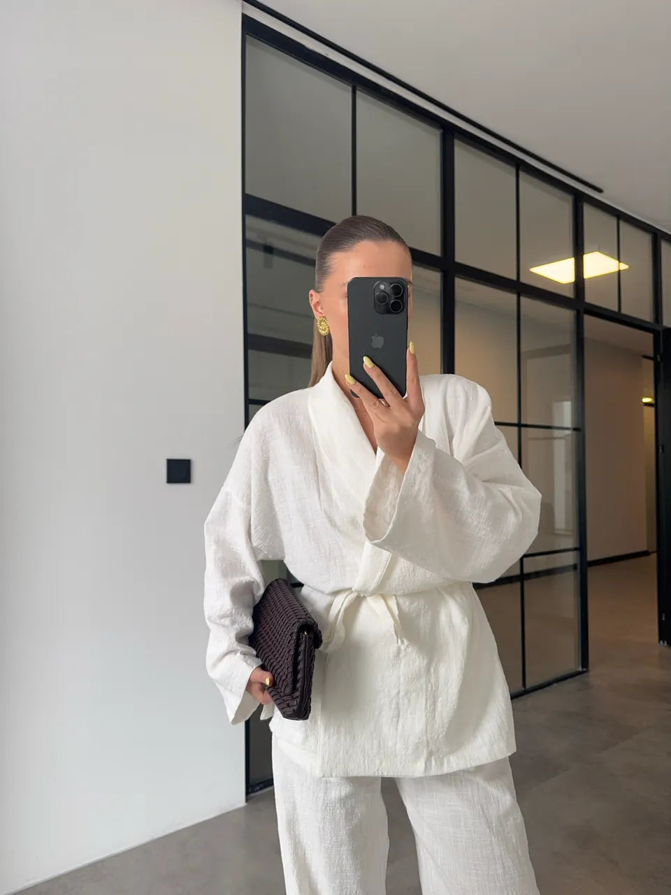 Belted kimono co-ord set