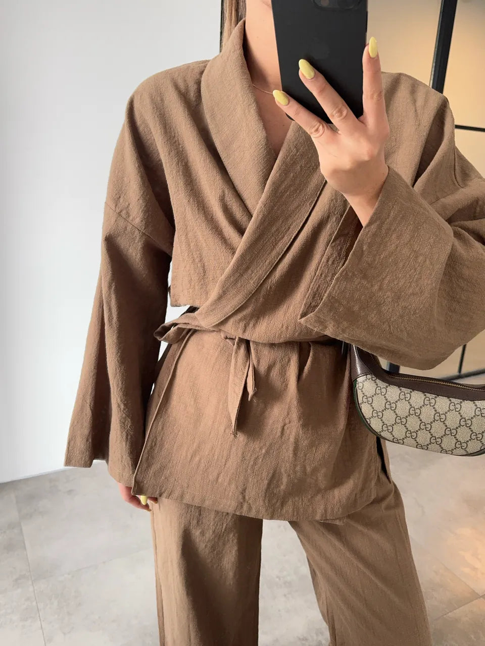 Belted kimono co-ord set