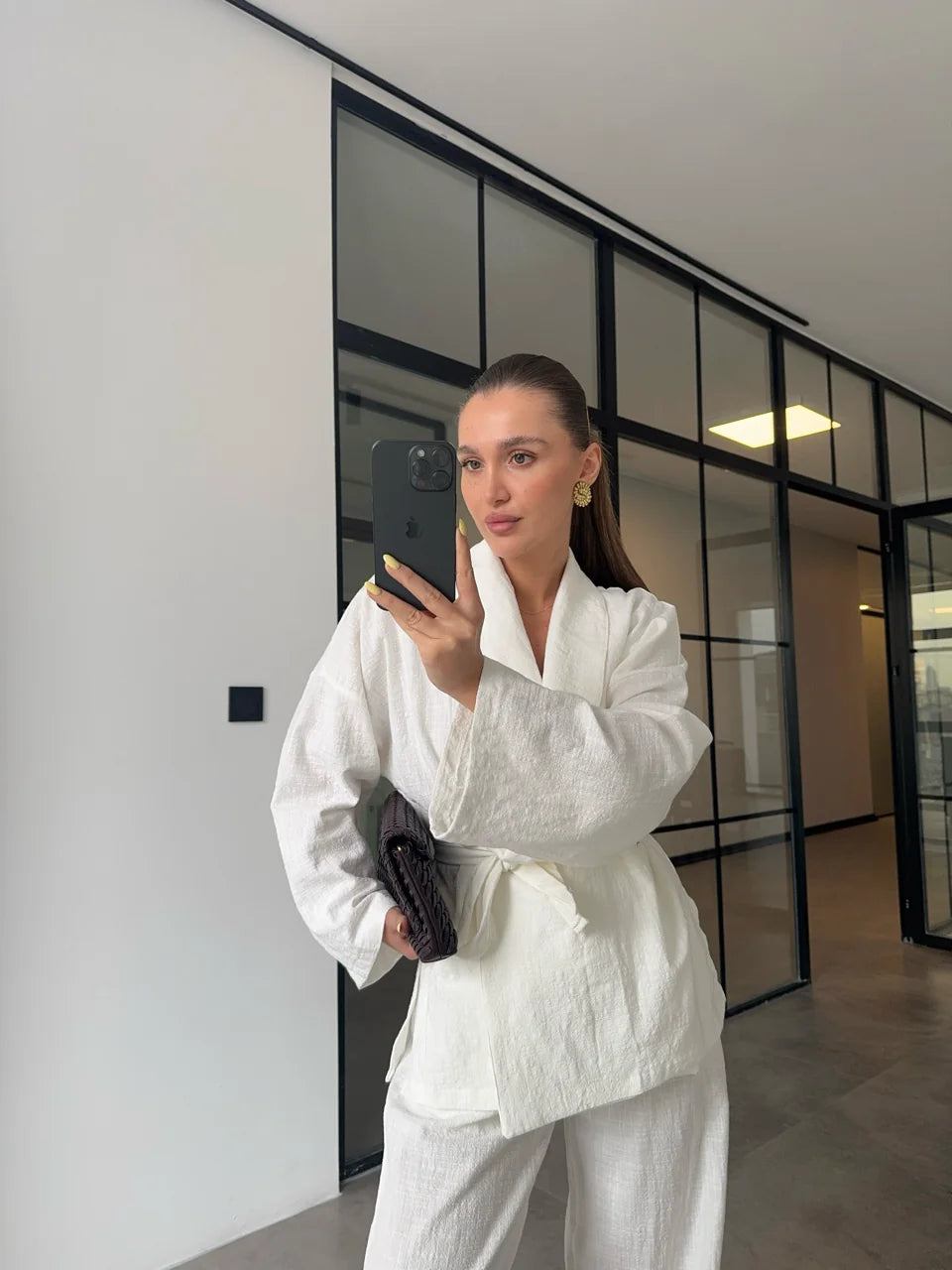 Belted kimono co-ord set