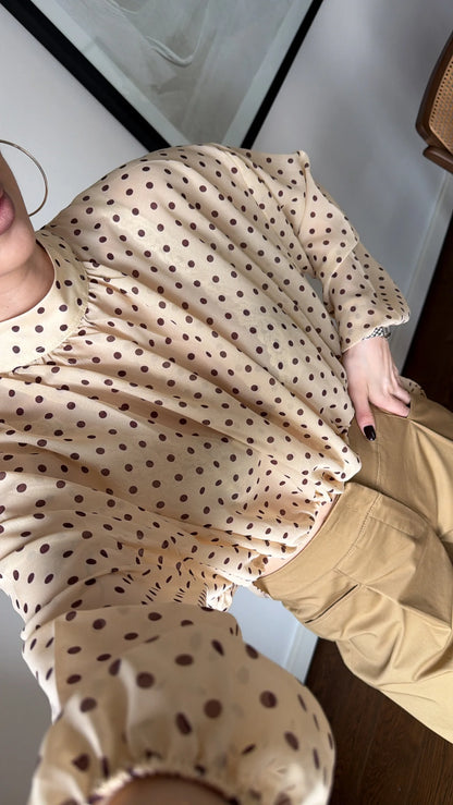 CHIFFON POLKA DOT BLOUSE
