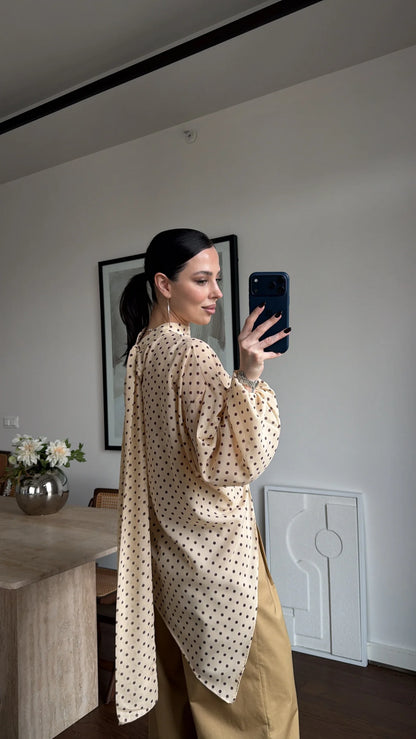 CHIFFON POLKA DOT BLOUSE