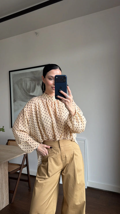 CHIFFON POLKA DOT BLOUSE