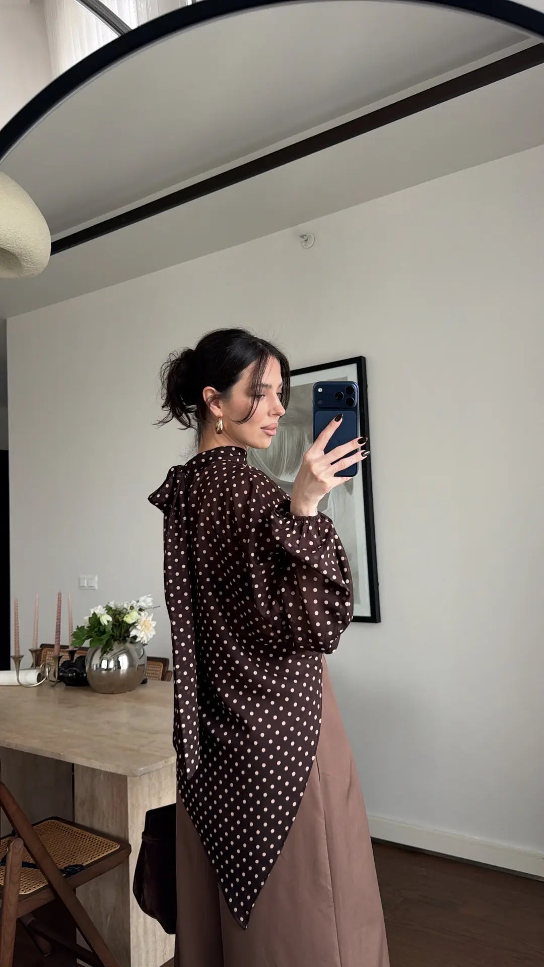 CHIFFON POLKA DOT BLOUSE