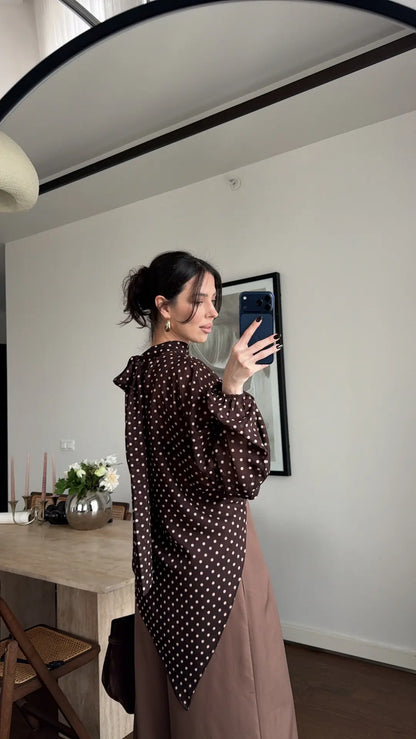 CHIFFON POLKA DOT BLOUSE