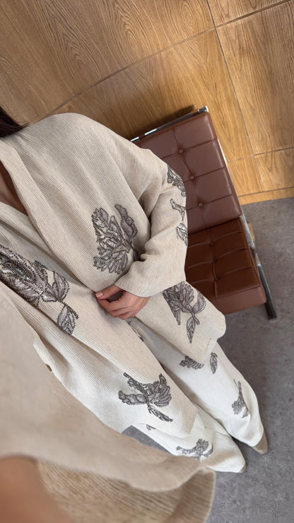 Embroidered Beaded Natural Premium Set