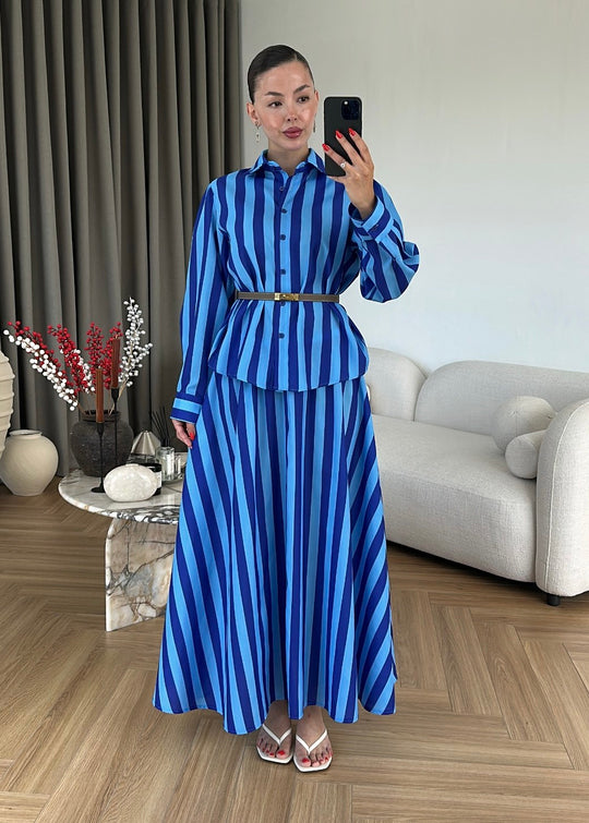 Striped skirt set