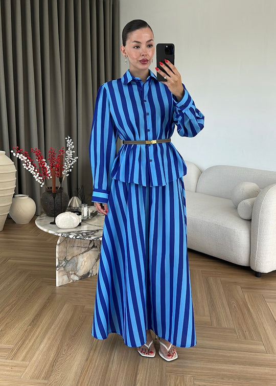 Striped skirt set
