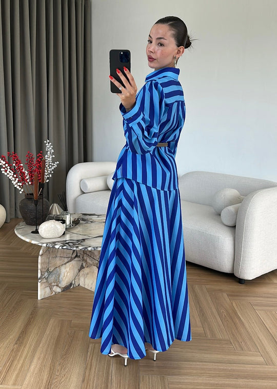 Striped skirt set