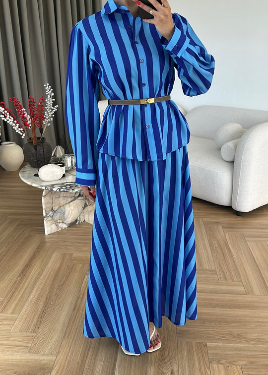 Striped skirt set