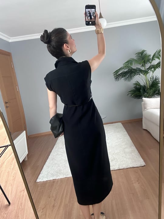 Tencel belted dress