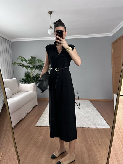 Tencel belted dress