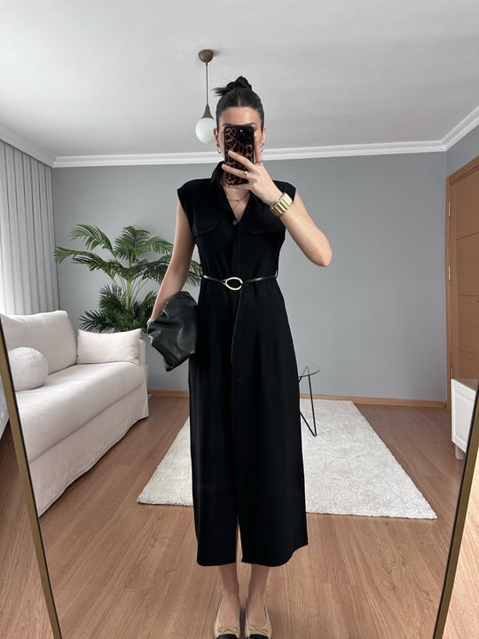 Tencel belted dress
