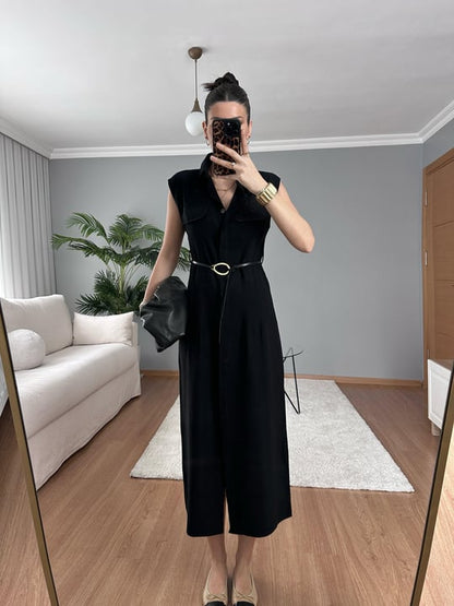 Tencel belted dress
