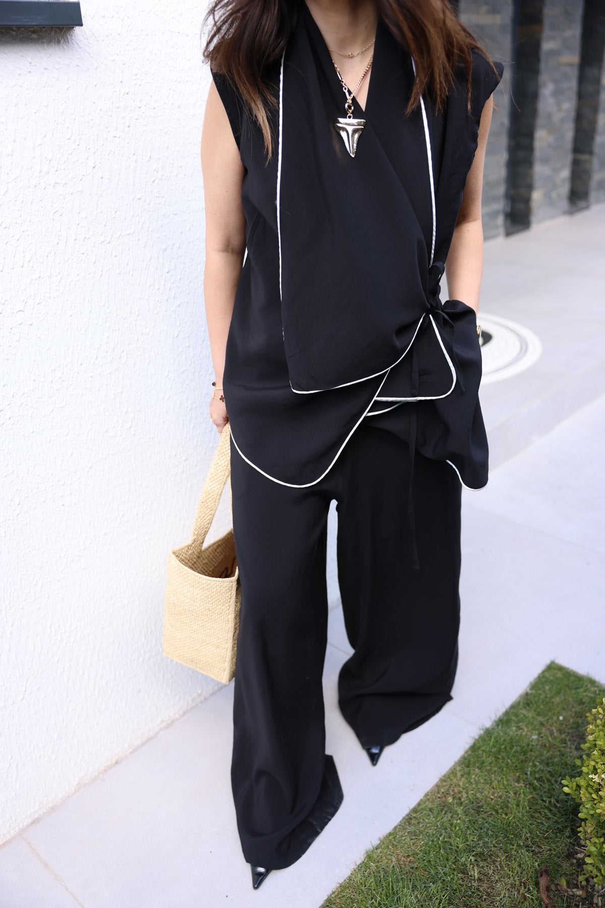 Massimo dutti vest co-ord set