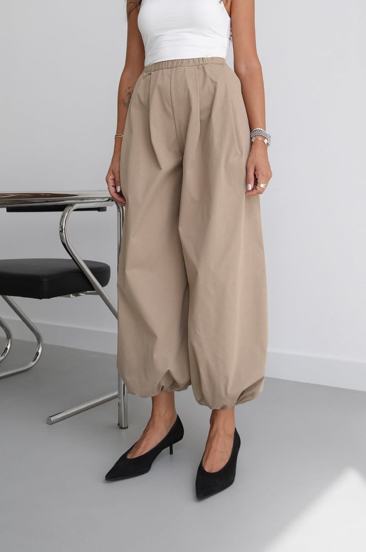 Waist drawstring jacket co-ord set - khaki
