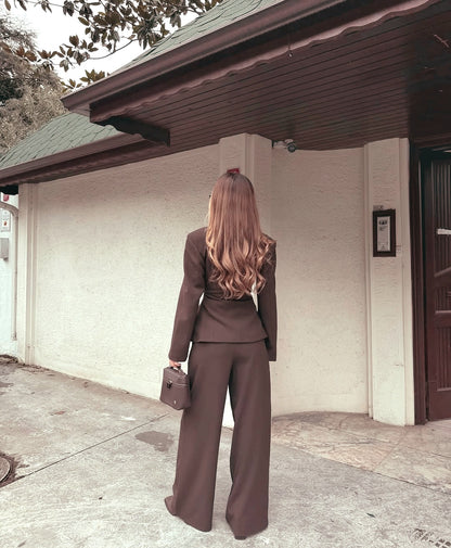 Brown 4 side buttons suit