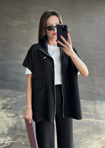 oysho fabric sleeveless double pocket co-ord set