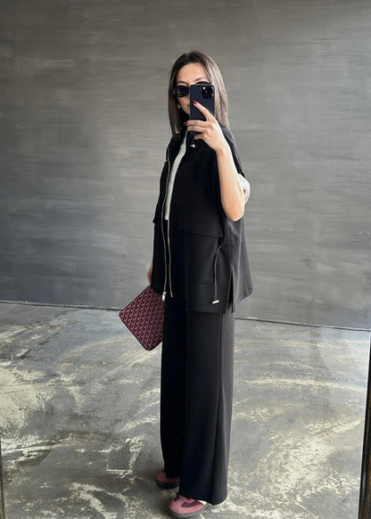 oysho fabric sleeveless double pocket co-ord set