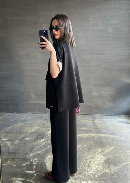 oysho fabric sleeveless double pocket co-ord set