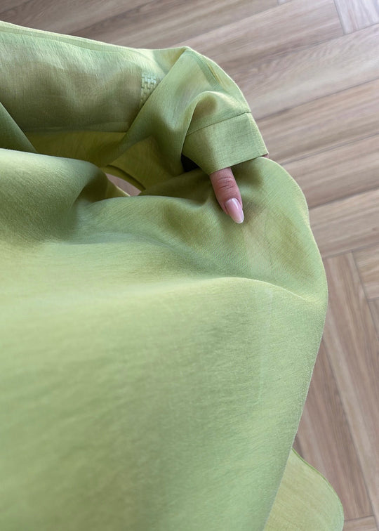 Oversized Batwing Top with Wide-Leg Pants chiffon Set