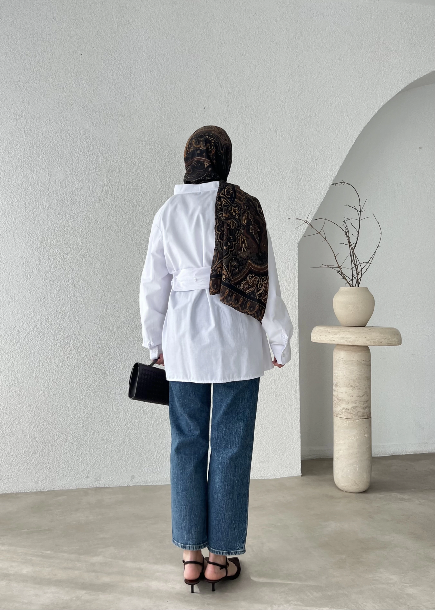 Wrap shirt with belt