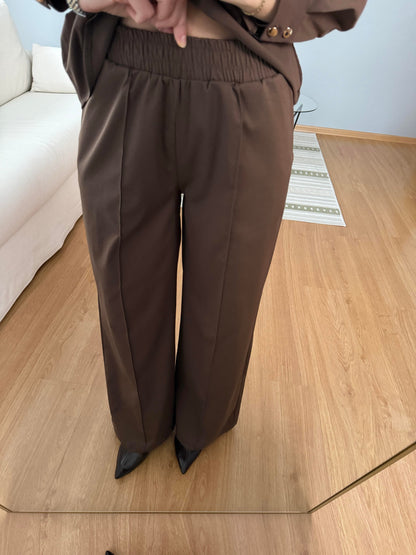 Double Pocket waistband shirt with gold buttons co-ord set