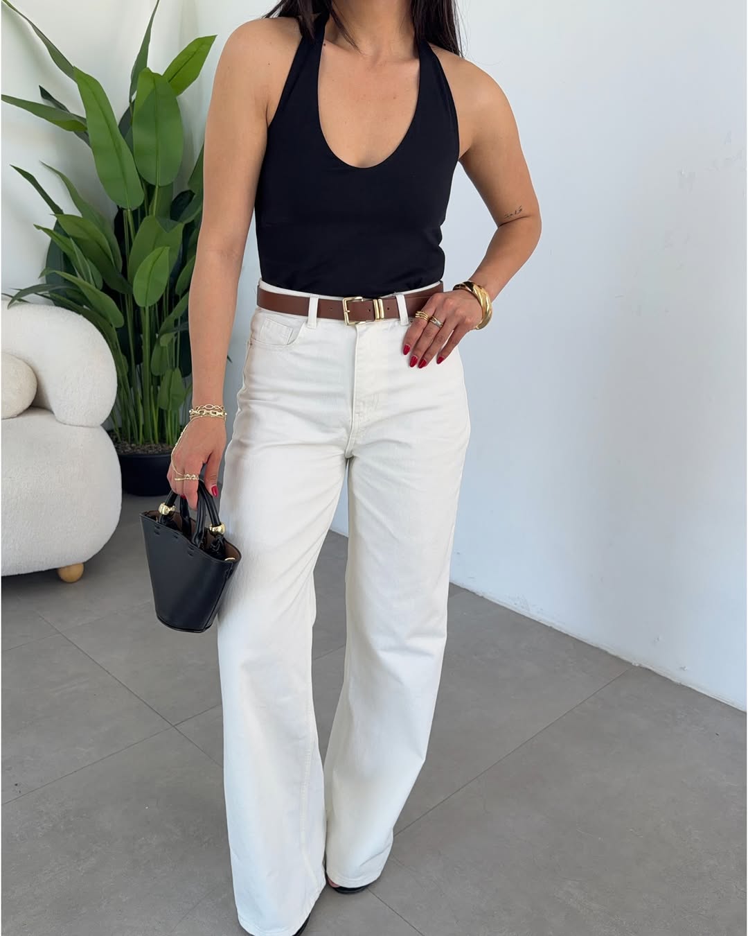 Zara wide leg Chino pants (without belt)