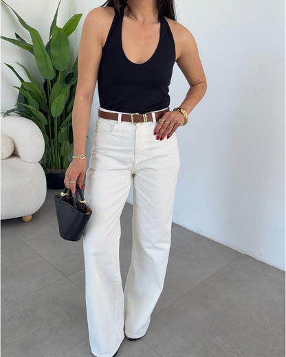 Zara wide leg Chino pants (without belt)