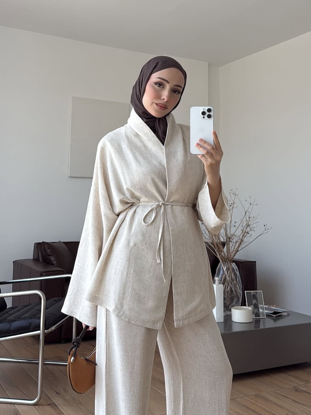 Linen kimono set