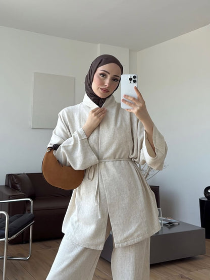 Linen kimono set