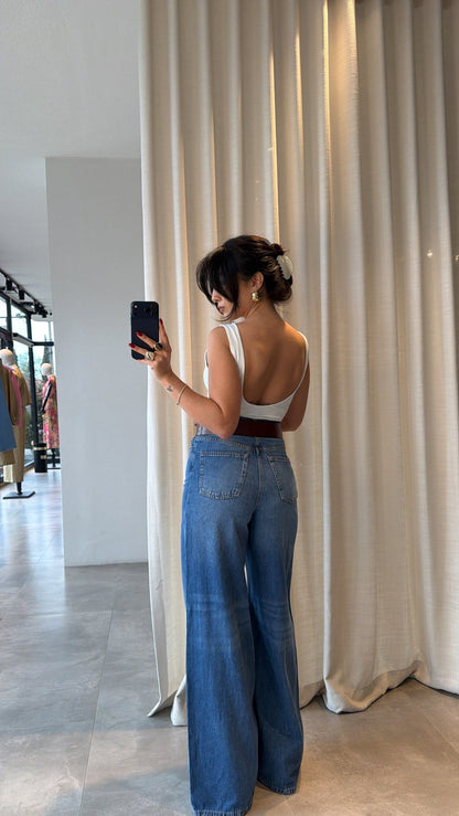 Zara premium wide leg jeans