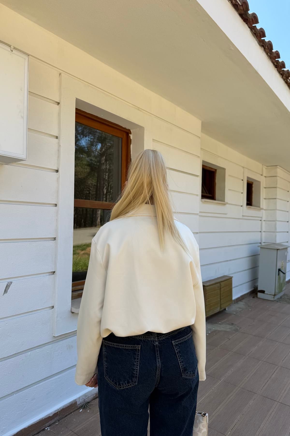 Bomber jacket- ivory