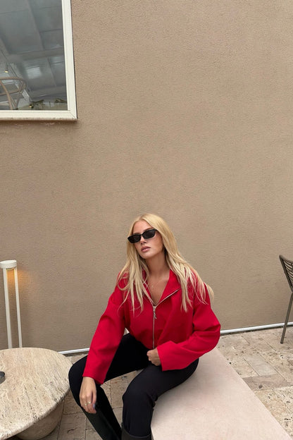 Bomber jacket - red
