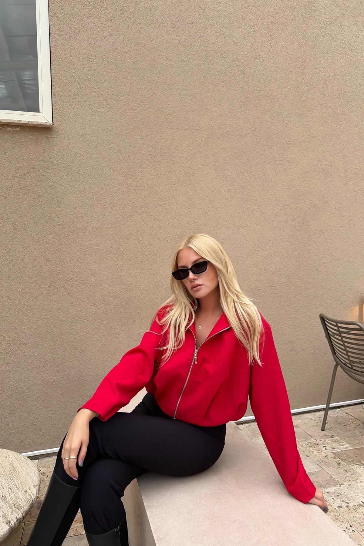 Bomber jacket - red