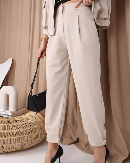Bomber jacket,mom fit trouser set