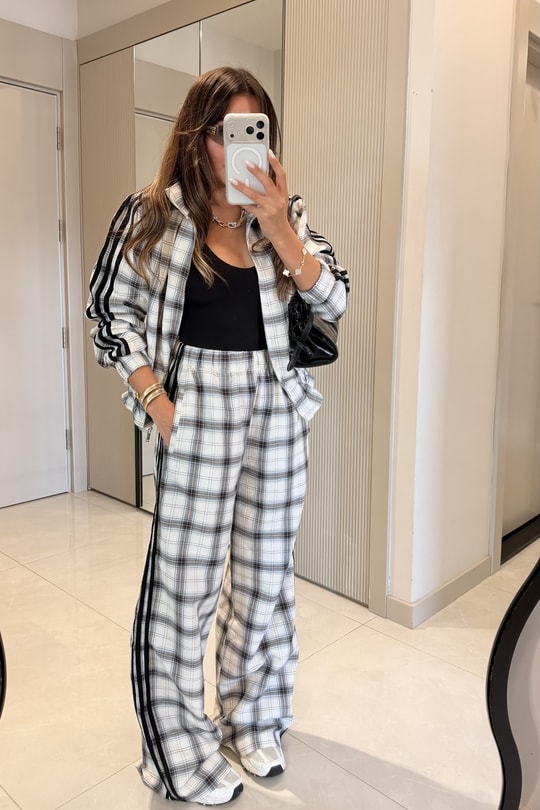 Norden Plaid Pattern Set with Stripe Detail