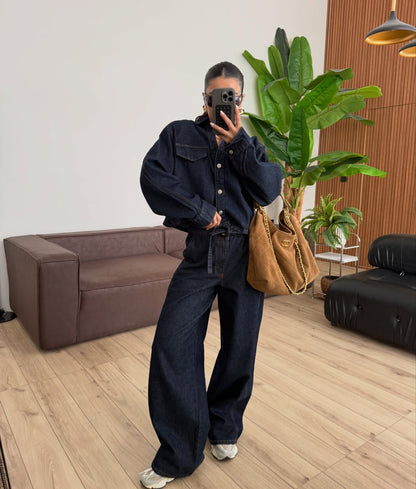 Zr model jeans co-ord set