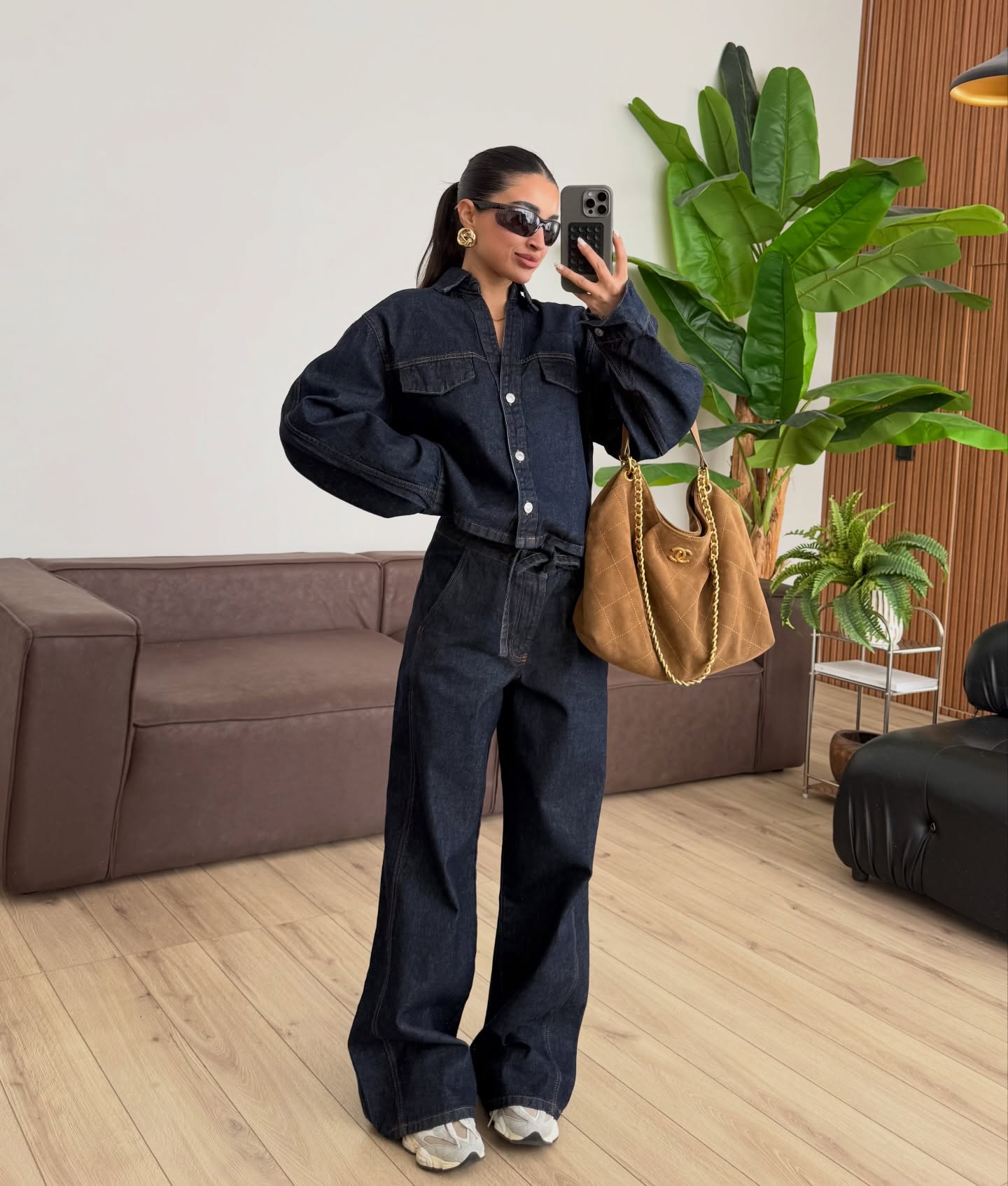Zr model jeans co-ord set