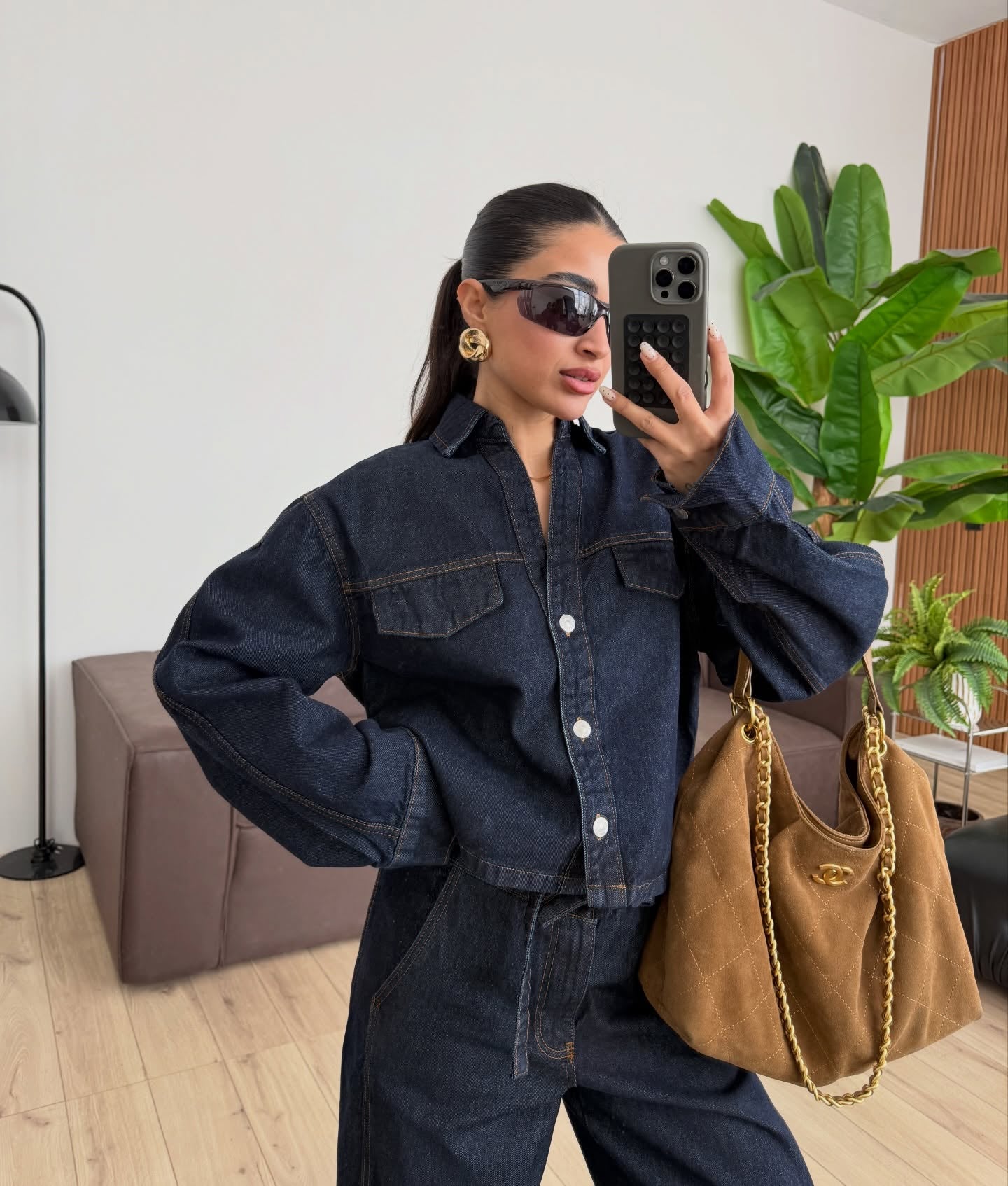 Zr model jeans co-ord set