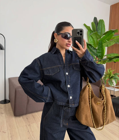 Zr model jeans co-ord set