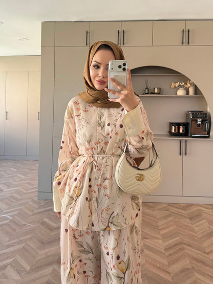Printed linen co-ord set