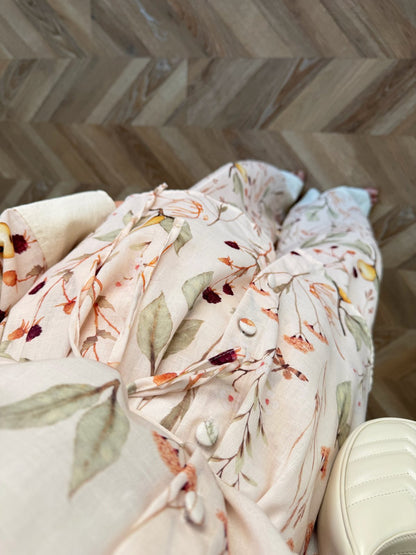 Printed linen co-ord set