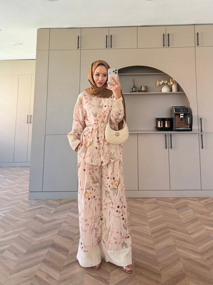 Printed linen co-ord set