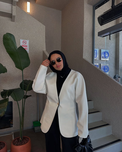 Blazer with gold button