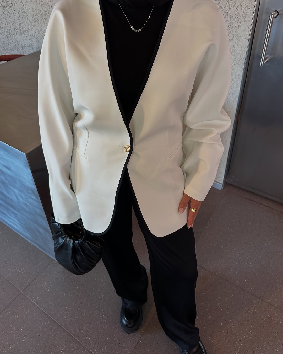 Blazer with gold button