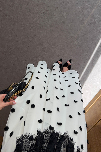 3D Polka Dot lined tulle skirt