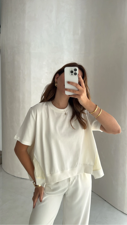 Parachute Detail Gathered T-shirt