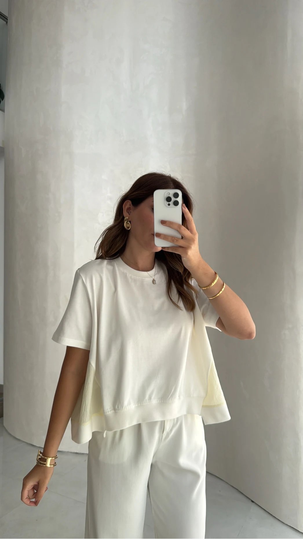 Parachute Detail Gathered T-shirt