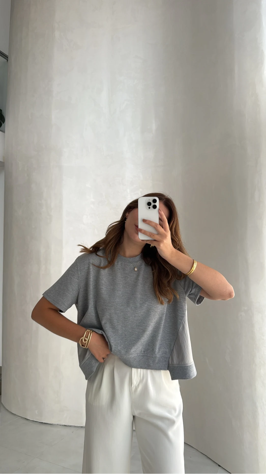 Parachute Detail Gathered T-shirt